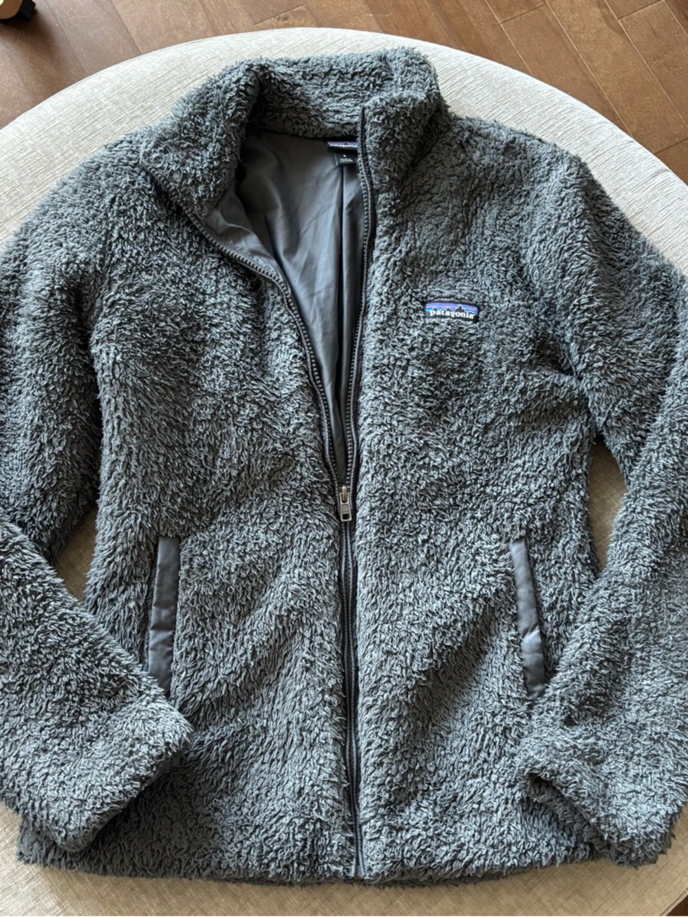 Patagonia Women's Dark Gray High-Pile Teddy Fleece Jacket